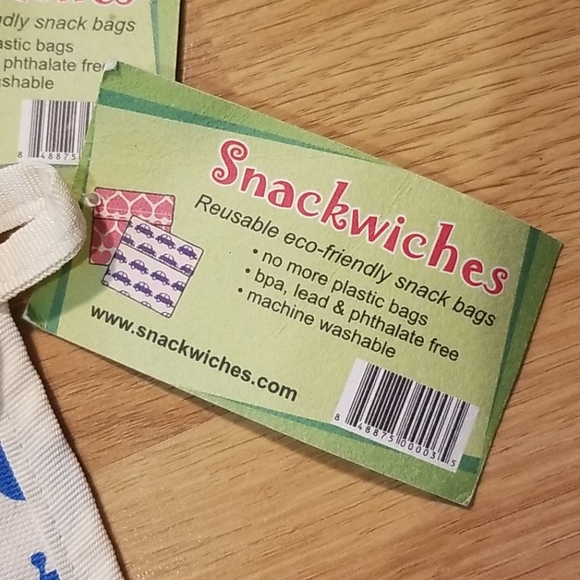 Snackwiches reusable ecofriendly snack bags set 2 - Picture 4 of 4